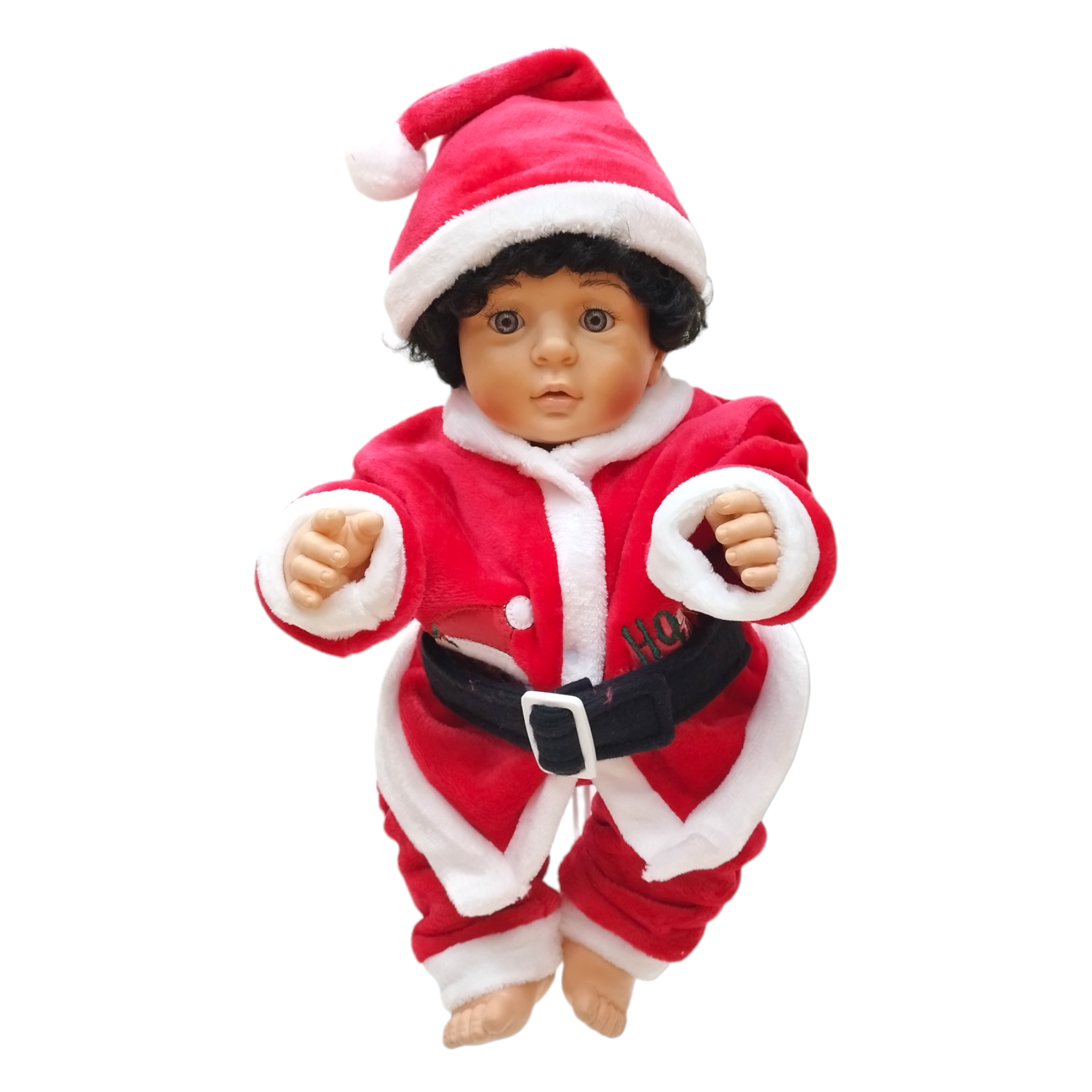 Conjunto Navideño De 3 Piezas con Bordado de Santa Claus para Bebé Niño 