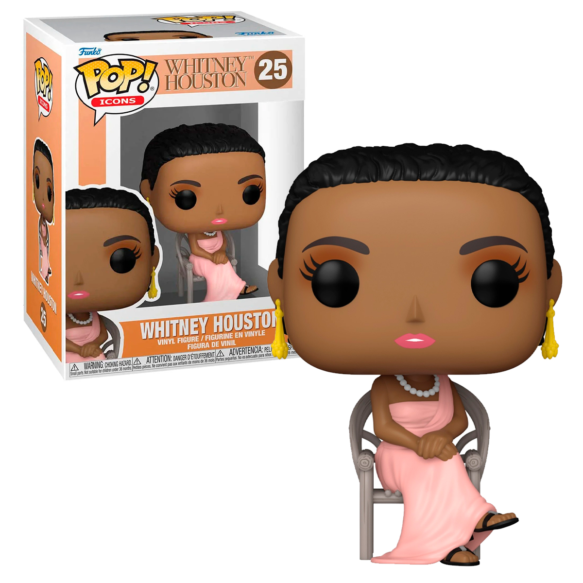 Funko Pop Whitney Houston #25 Album Debut Icons Figura Original