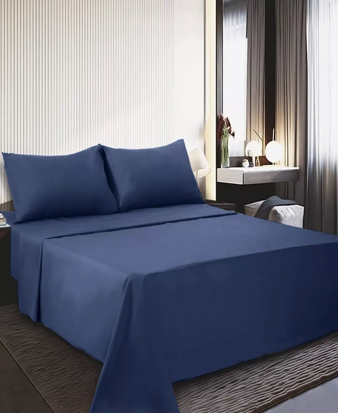 Juego De Sábanas Queen Size Ultra Suave 4piezas Anti-ácaros