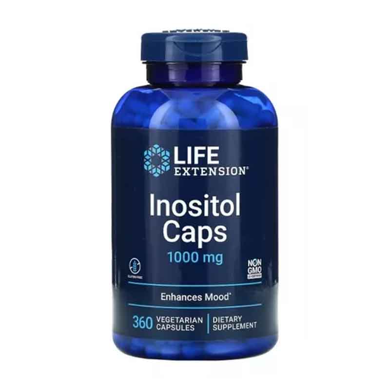 Inositol 1000mg Life Extension 360 capsulas Mejora Higado 