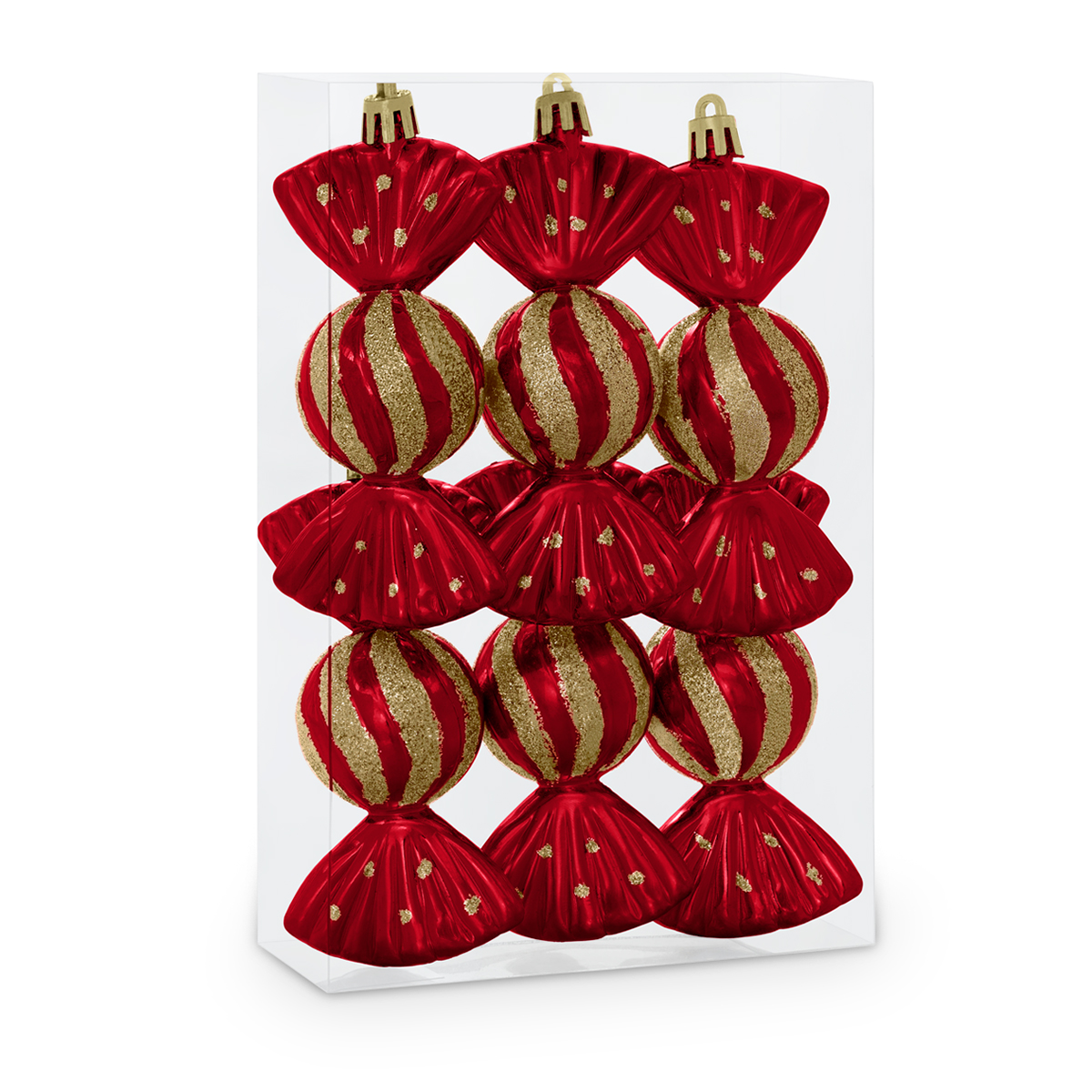 Decoración Navideña con Adornos para Árbol de Navidad (Dulce Rojo) ESQUIMAL.