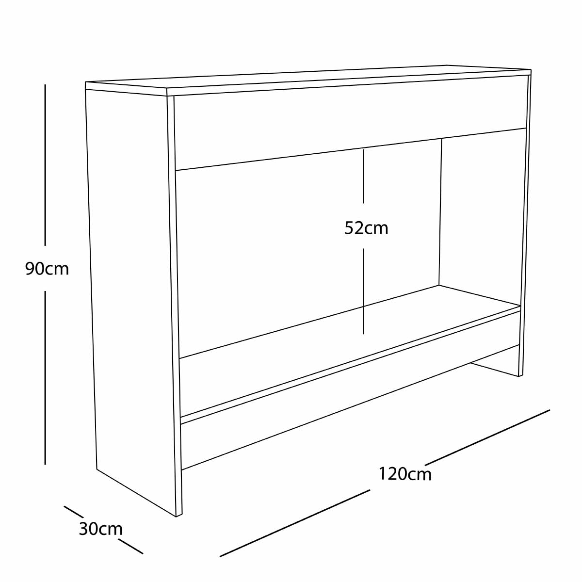 Mueble Credenza Recibidor Hogare , con un amplio espacio de almacenamiento