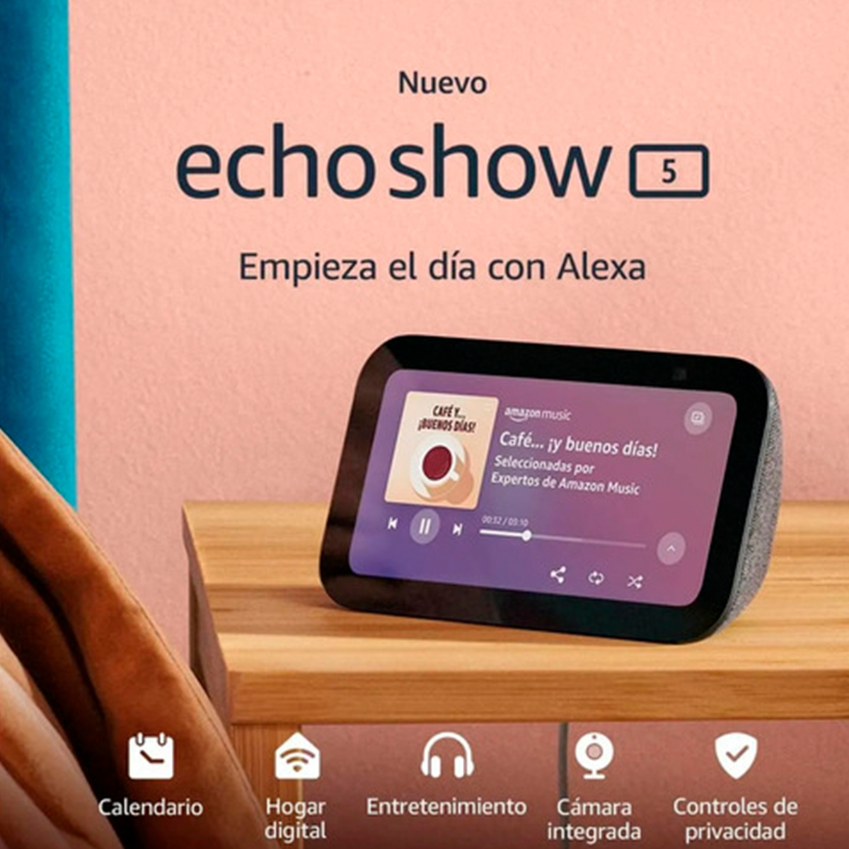 Echo Show 5 - Pantalla inteligente con Alexa de 5.5” – mantente