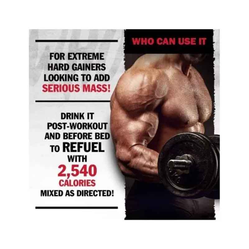 Gainer Mutant Mass Xtreme 2500 Ganador de Peso 20 Lb Sabor Triple Chocolate