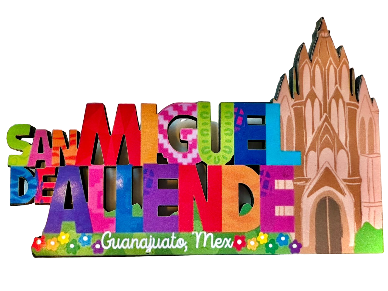 San Miguel de Allende Mexico Imanes Para Refrigerador Souvenirs Recuerdo Turistico Pueblitos Magicos Playas MDF 3 mm