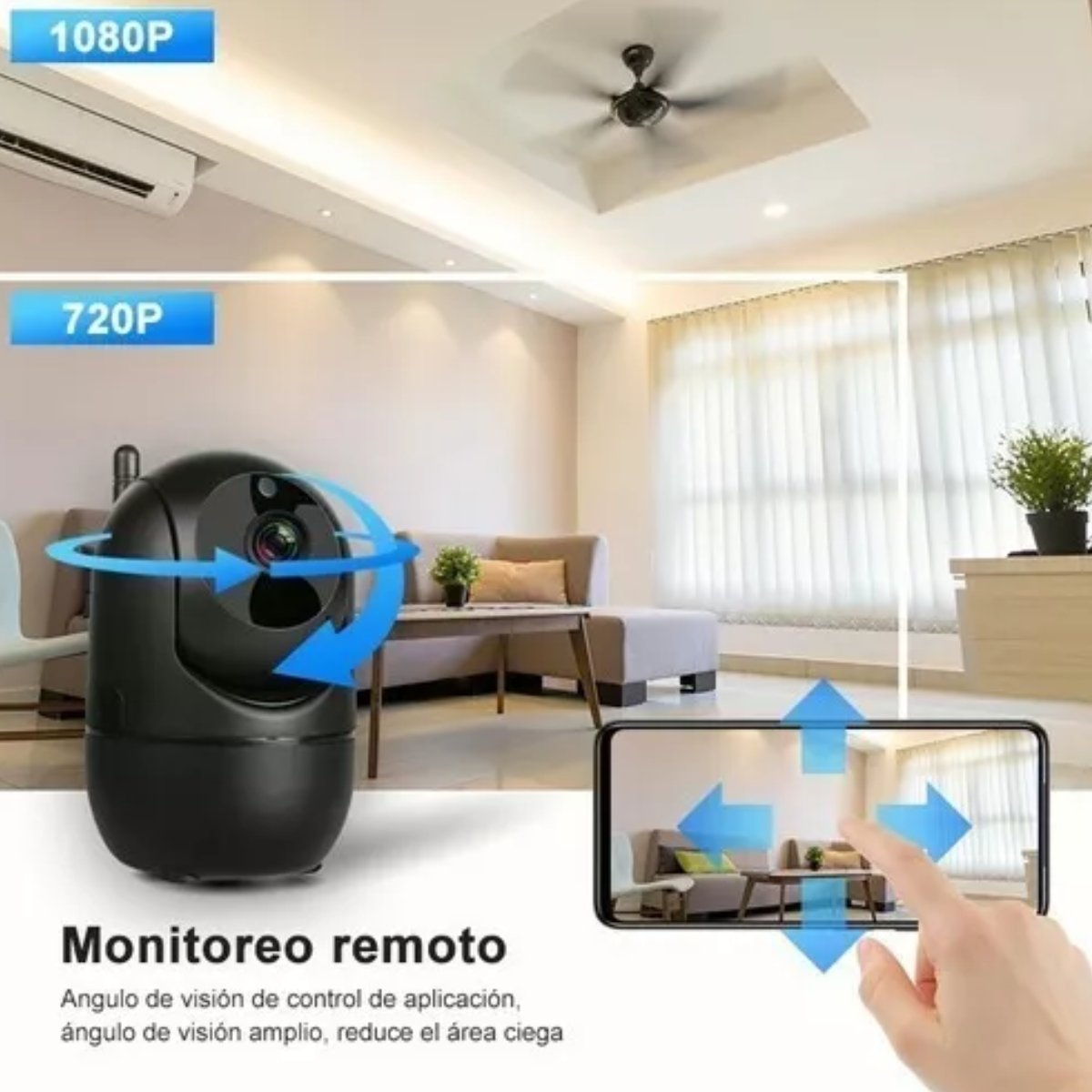 Cámaras Seguridad 5g Wifi Ip Alarma Vigilancia 1080p Negro