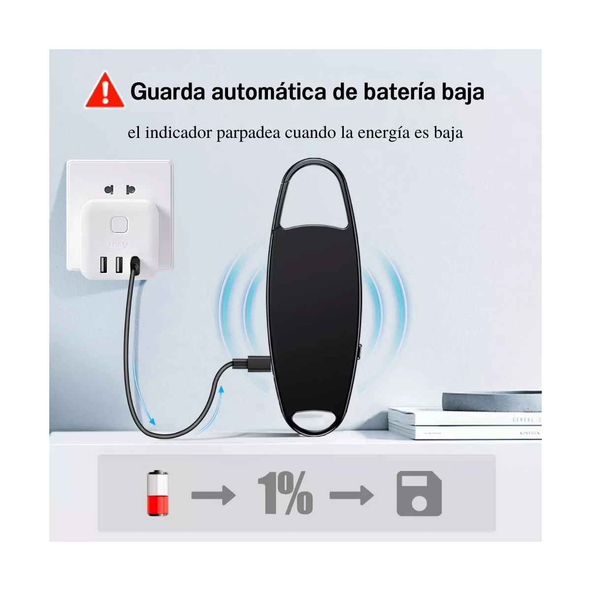 Mini grabadora de voz de 16 Gb Grabadora activada por voz con reducción de  ruido triple Batería de 30