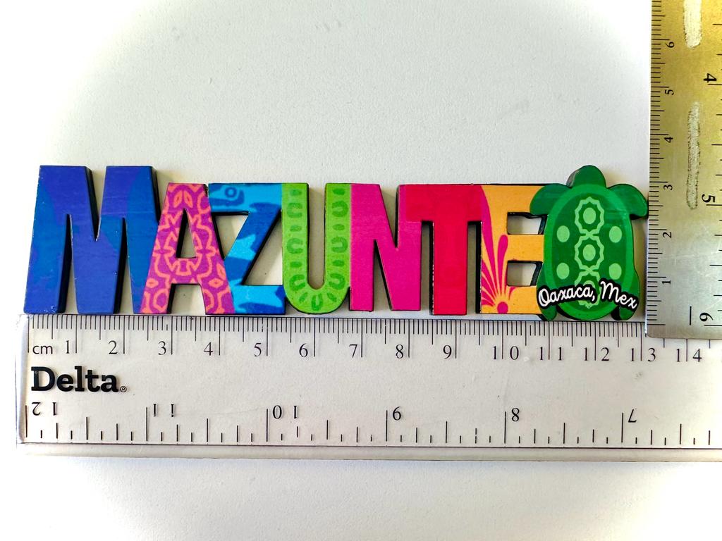 Mazunte Mexico Imanes Para Refrigerador Souvenirs Recuerdo Turistico Pueblitos Magicos Playas MDF 3 mm
