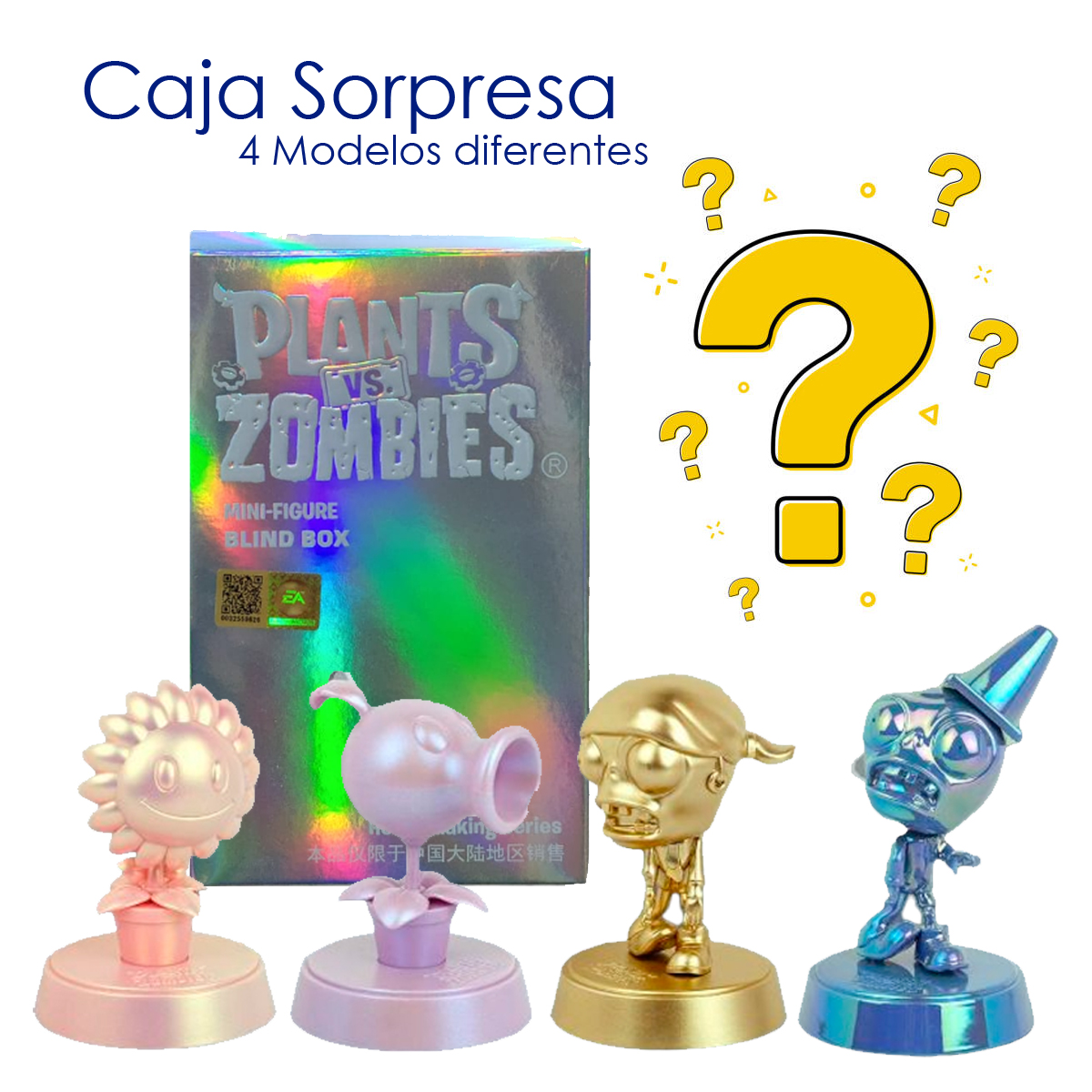 Caja Sorpresa Personajes Plantas Vs Zombies.