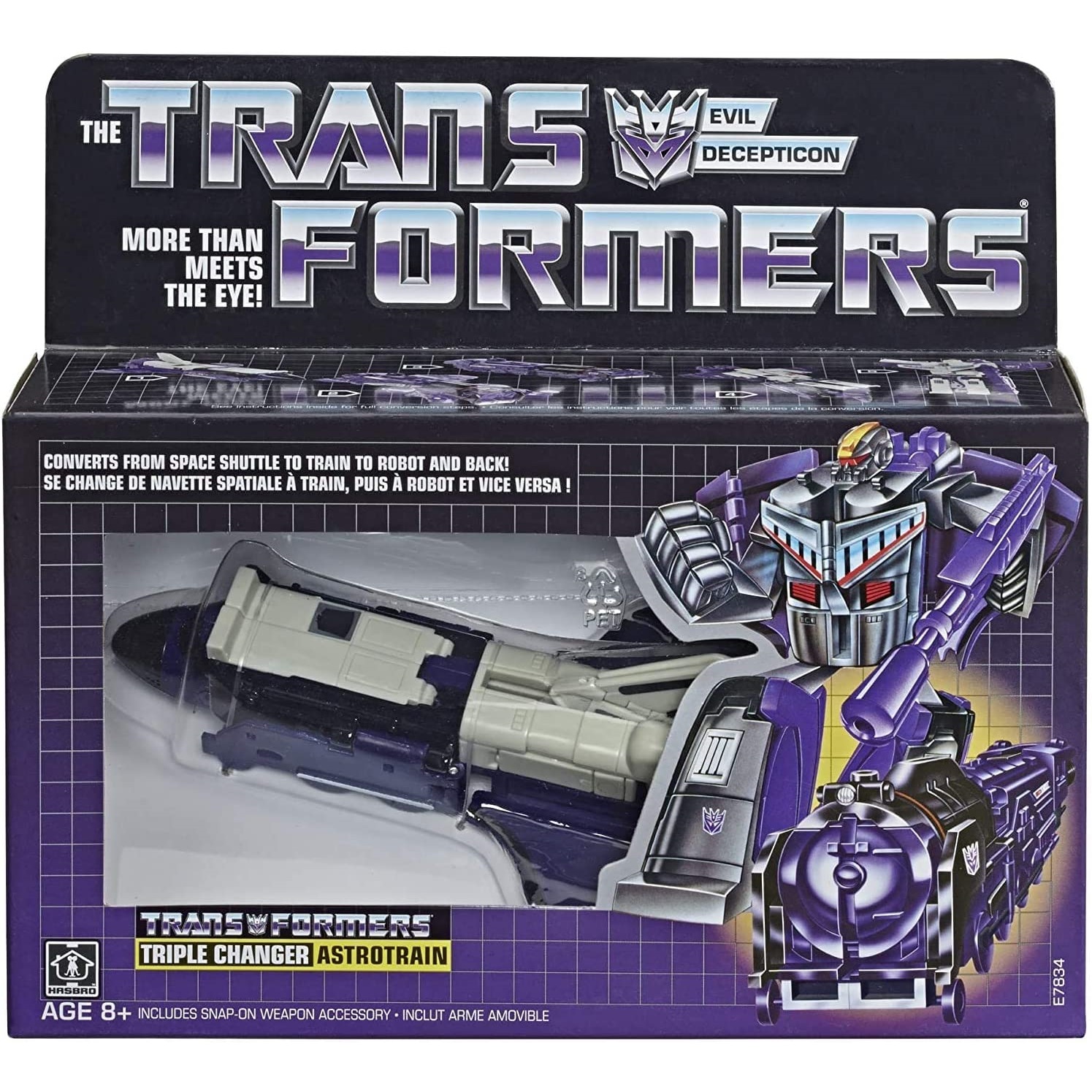 ORIGINAL Astrotrain Transformers G1 Triple Changer Reissue HASBRO