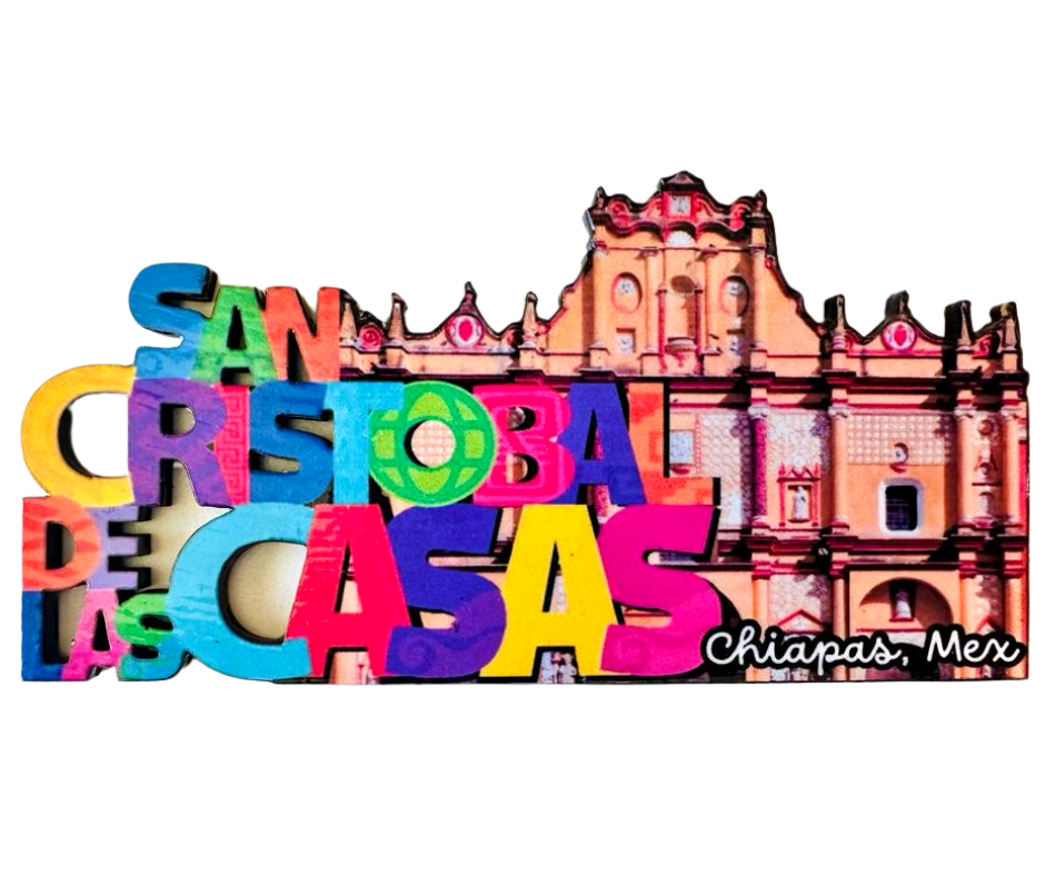 San Cristobal de las Casas Mexico Imanes Para Refrigerador Souvenirs Recuerdo Turistico Pueblitos Magicos Playas MDF 3 mm