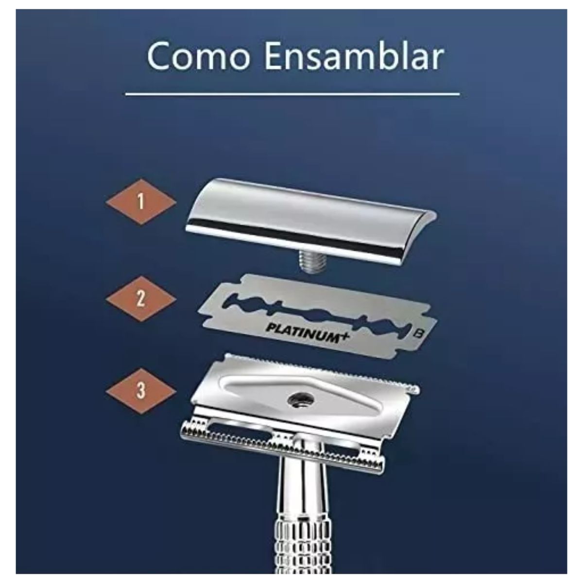 Rastrillo de Afeitar Clasico Con Nabajas Desechables