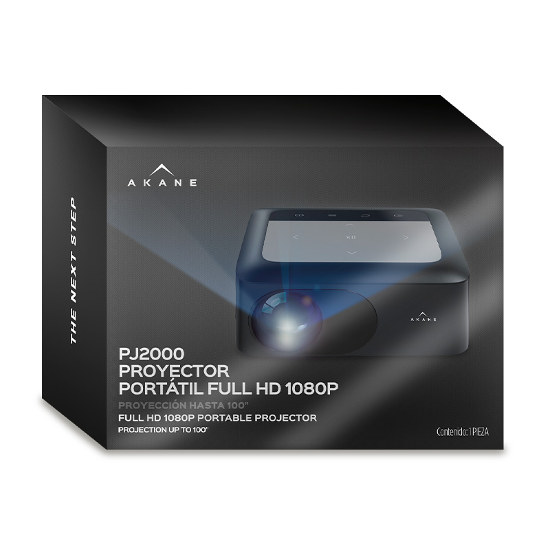 Mini Proyector Portátil HDMI Full HD 1080P con Bocina y Control Remoto