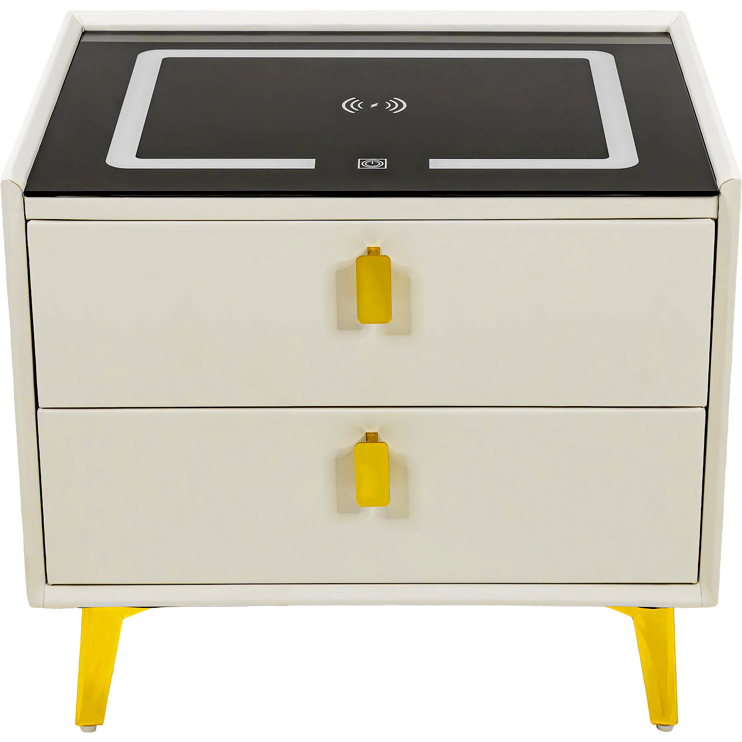 Buro Mesa Inteligente Noche Cargador Inalambrico Luz Led Usb Blanco