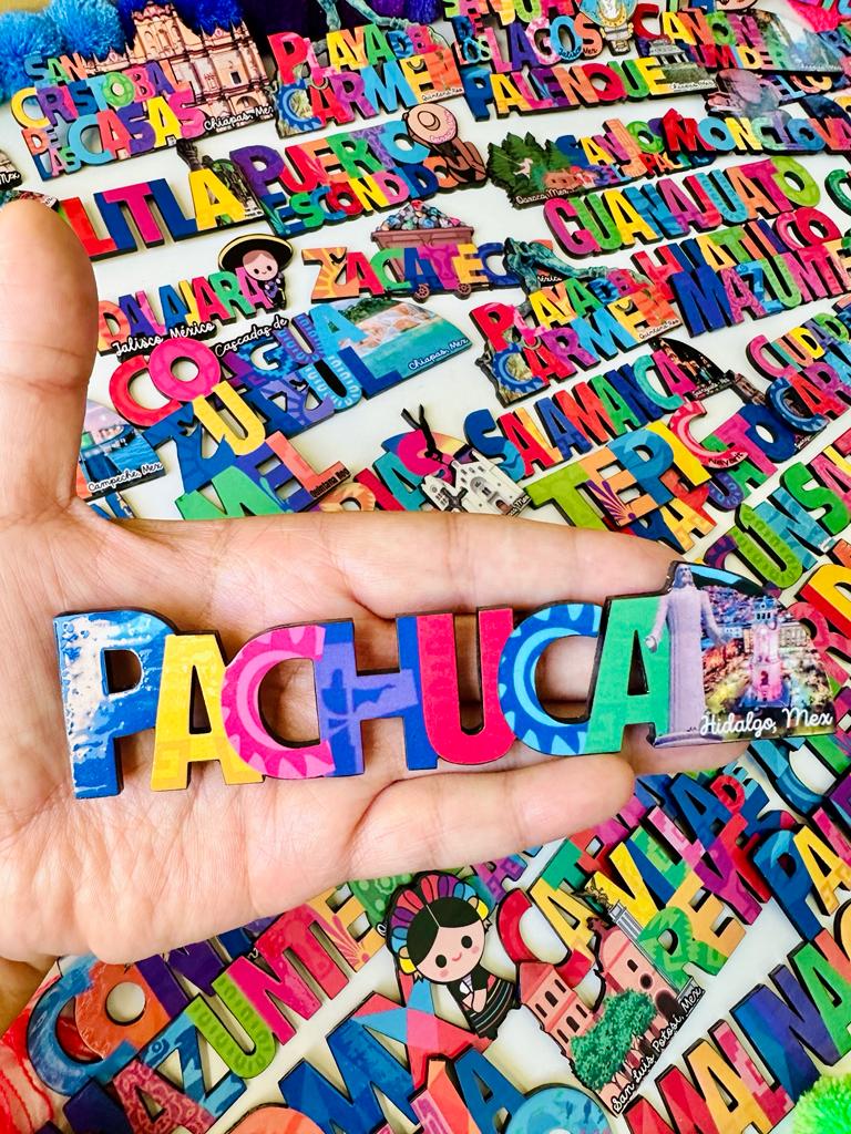 Pachuca Mexico Imanes Para Refrigerador Souvenirs Recuerdo Turistico Pueblitos Magicos Playas MDF 3 mm