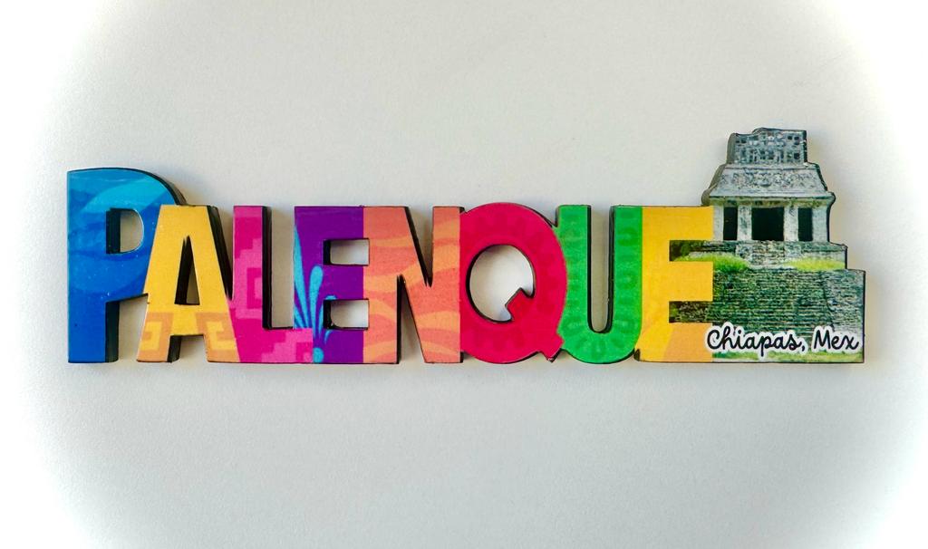 Palenque Chiapas Mexico Imanes Para Refrigerador Souvenirs Recuerdo Turistico Pueblitos Magicos Playas MDF 3 mm