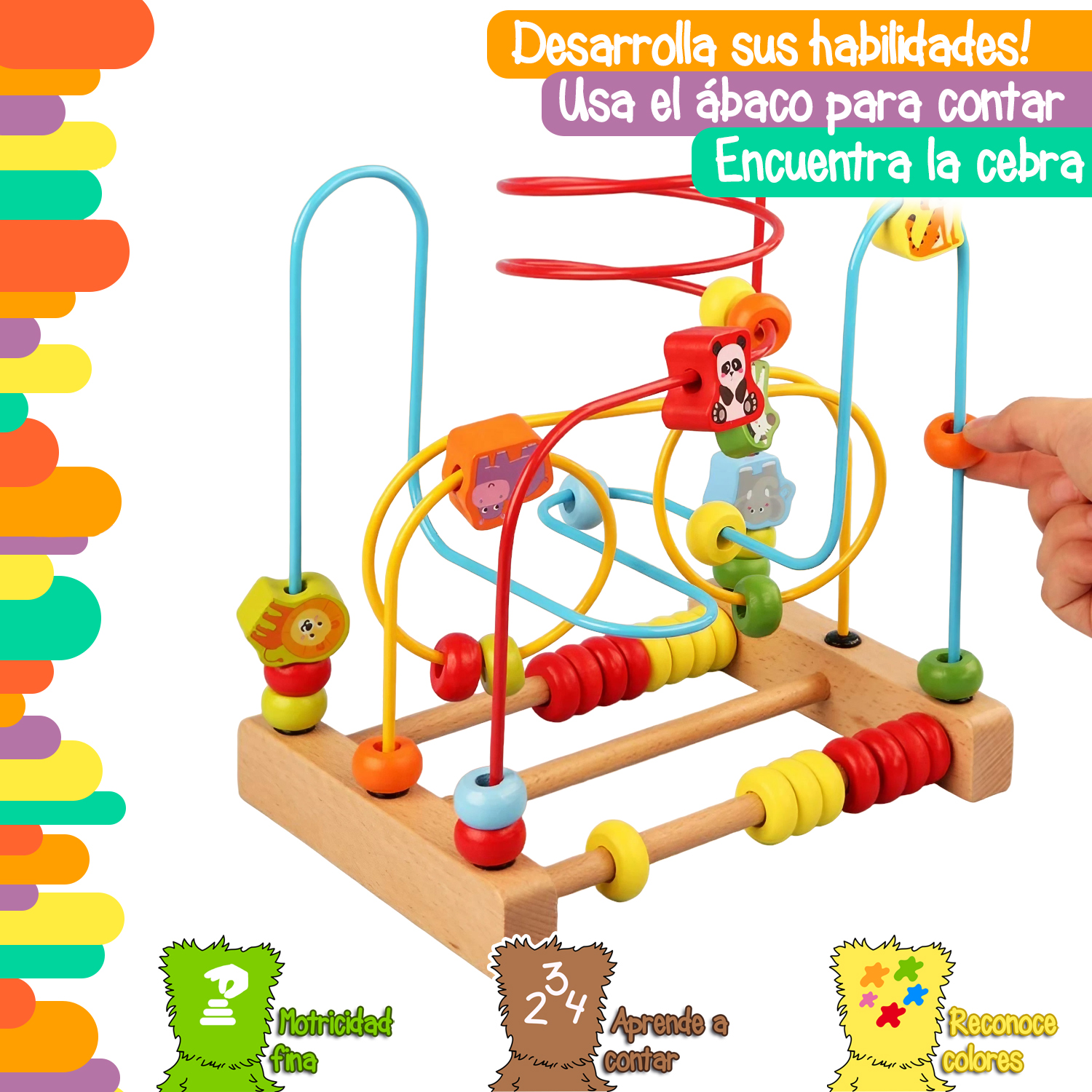Juguete laberinto didáctico de animales
