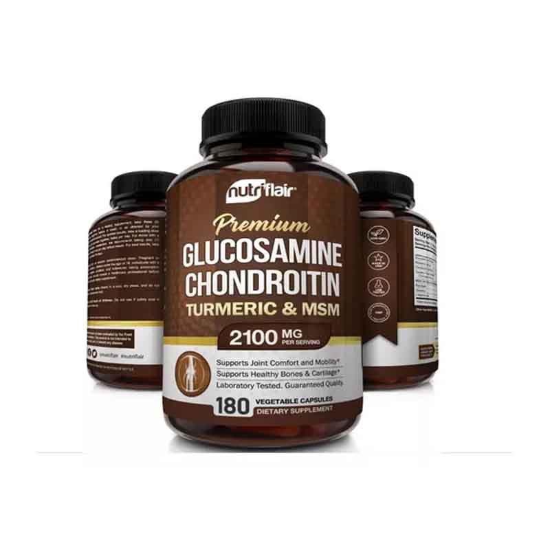 Glucosamina 1500mg Condroitina 150mg + Msm Nutriflair 180 capsulas 