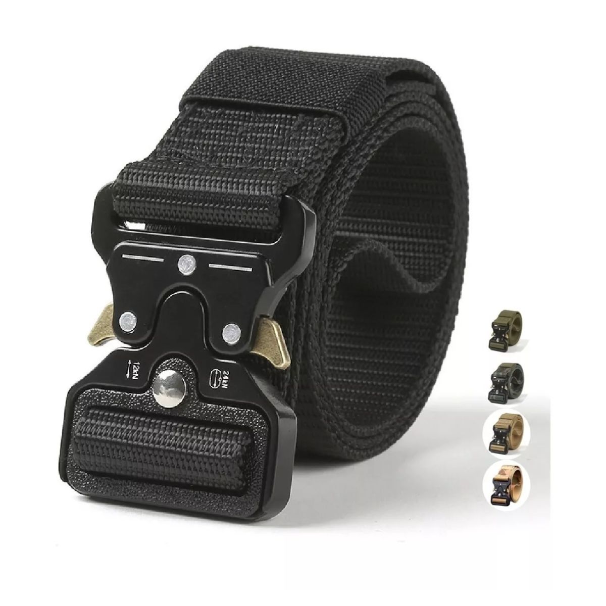 Cinturon ajustable táctico de calidad militar Color Negro