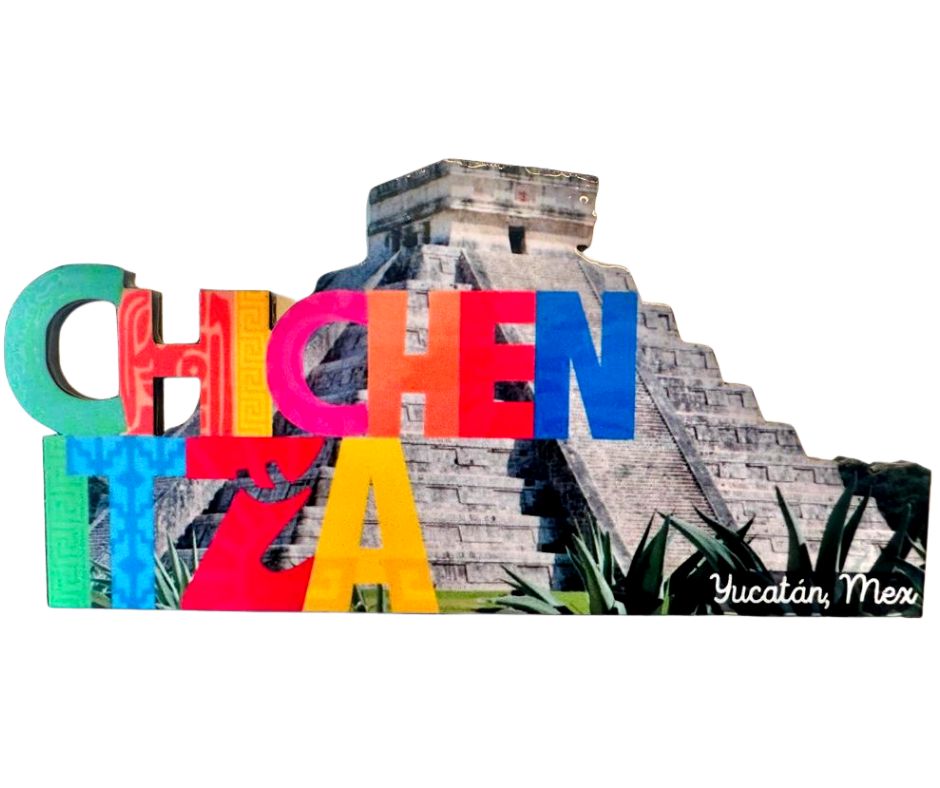 Chichen Itza Yucatan Mexico Imanes Para Refrigerador Souvenirs Recuerdo Turistico Pueblitos Magicos Playas MDF 3 mm