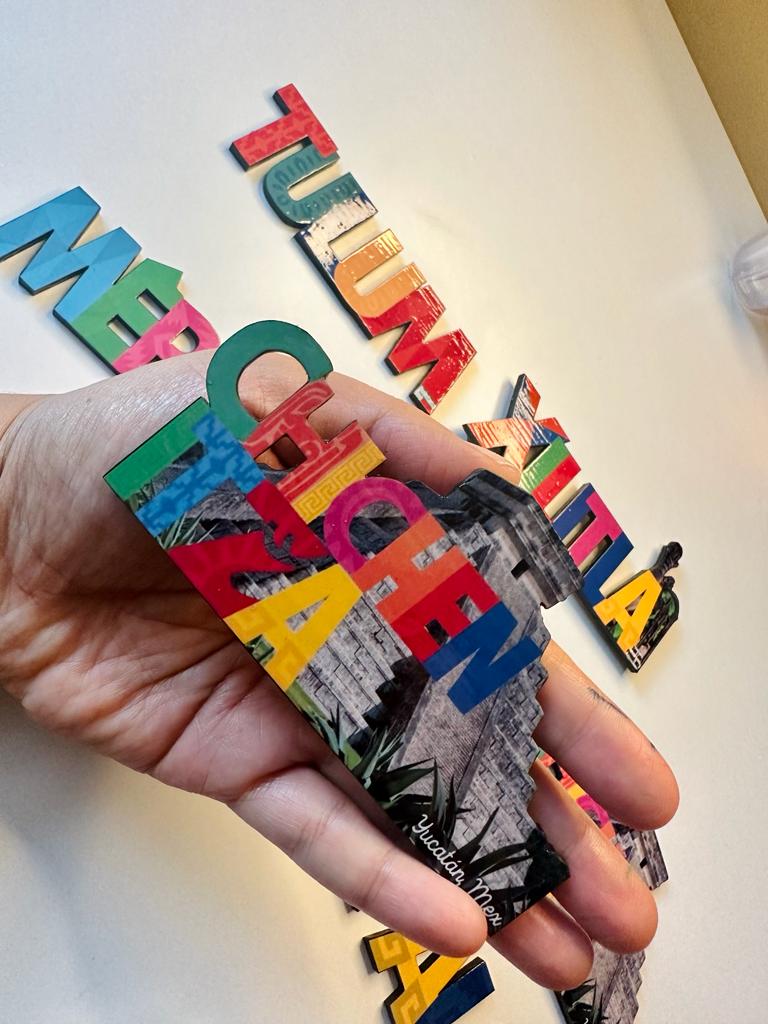 Chichen Itza Yucatan Mexico Imanes Para Refrigerador Souvenirs Recuerdo Turistico Pueblitos Magicos Playas MDF 3 mm