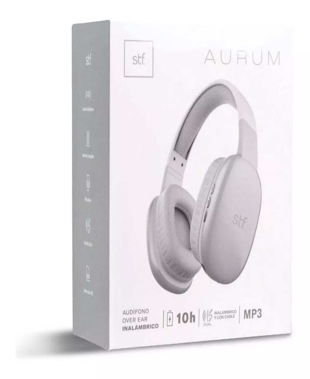 Audífonos Inalámbricos Over Ear Aurum Stf Color Gris