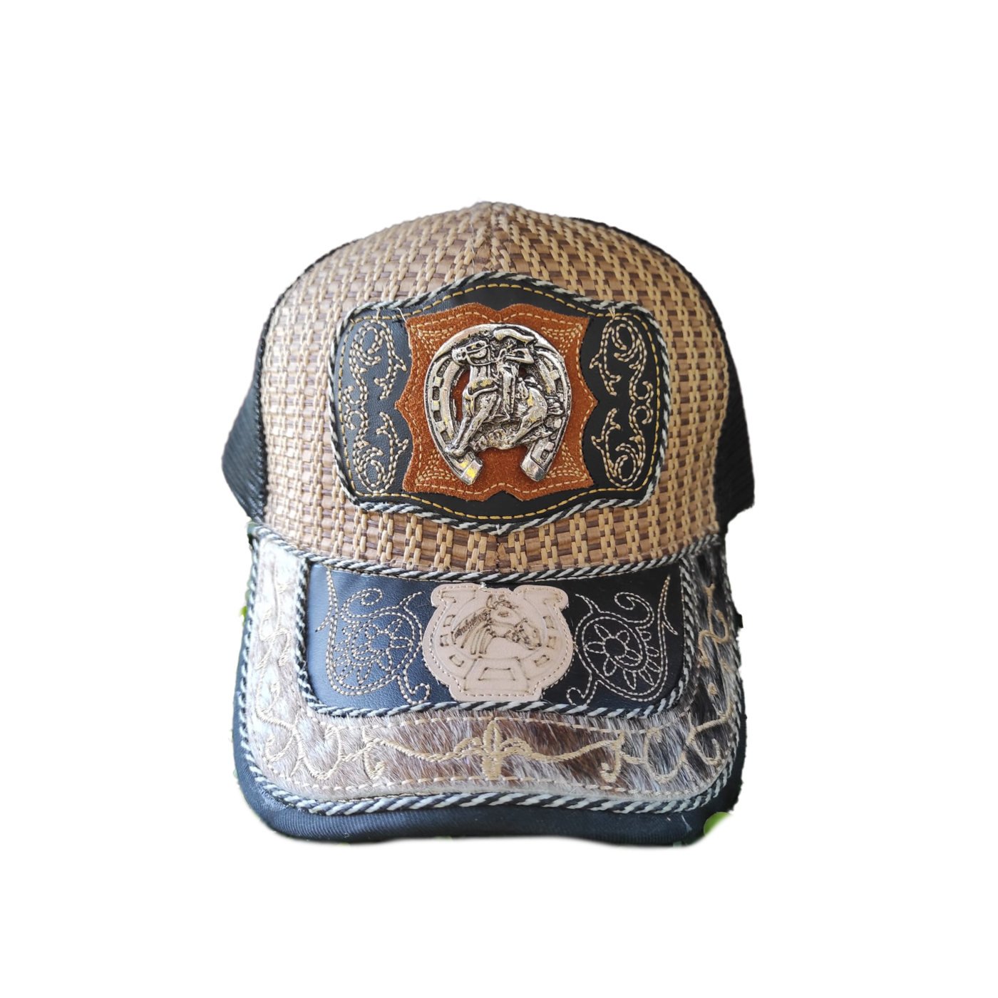 Chapeau De Cow-boy (gorra Charra) Mogote Nayarit - Taille Ajustable, Polyester - Fait Main Au Mexique