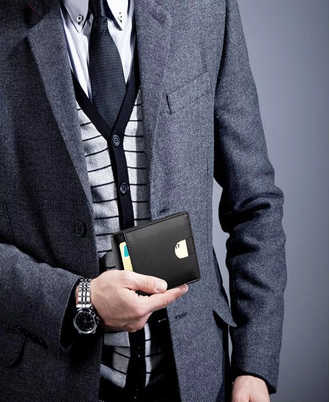 Cartera Hombre Rfid Minimalista Con Espacio Para Billetes.
