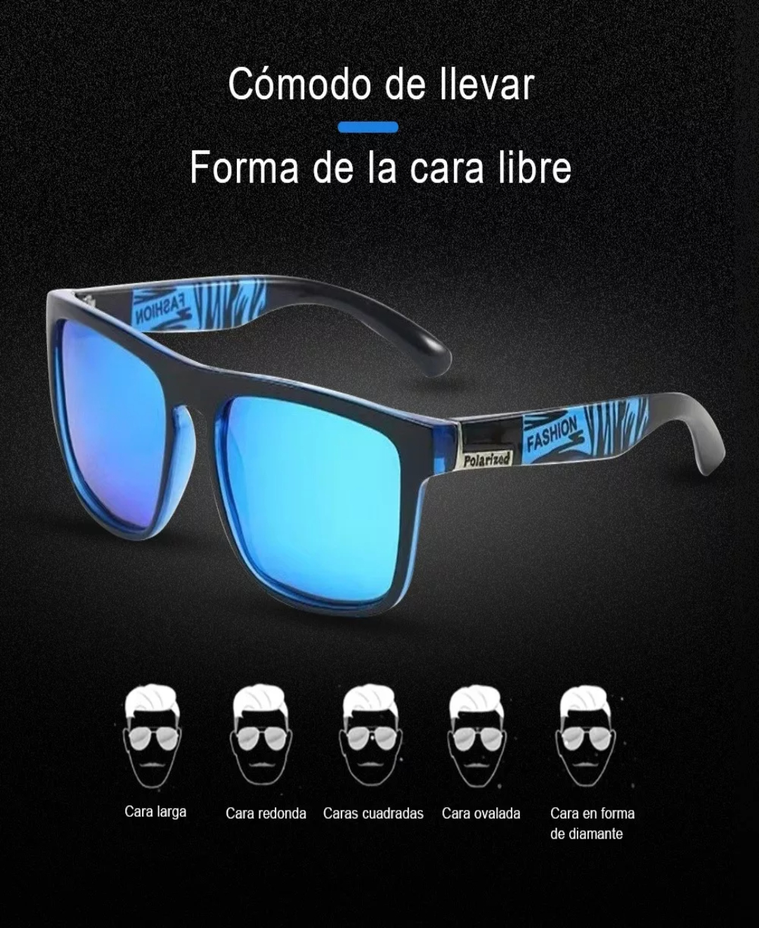 3piezas Lentes De Sol Gafas Polarizadas Uv400 Moda Deportivo