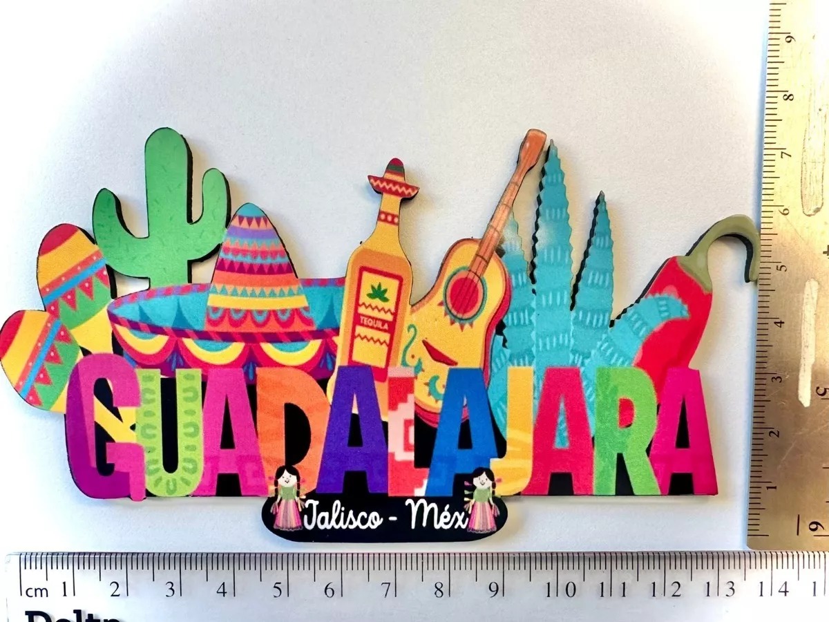 Guadalajara Jalisco Mexico Imanes Para Refrigerador Souvenirs Recuerdo Turistico Pueblitos Magicos Playas MDF 3 mm