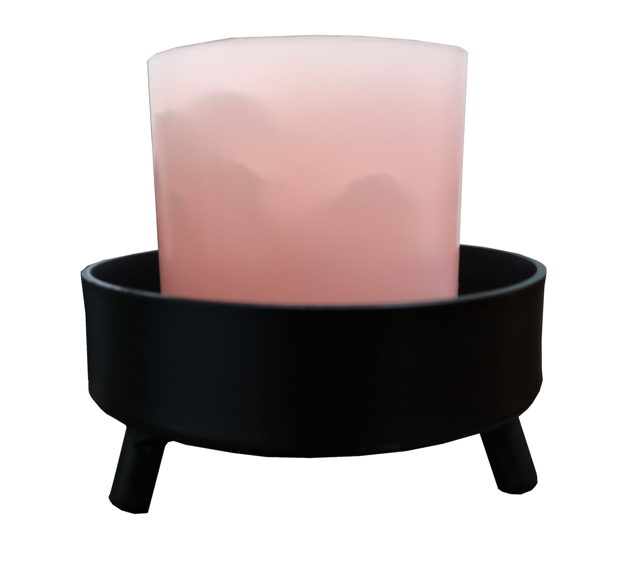 Vela Energética color Rosa, Amor y compasión, con Base de Acero, El Bazar Store 