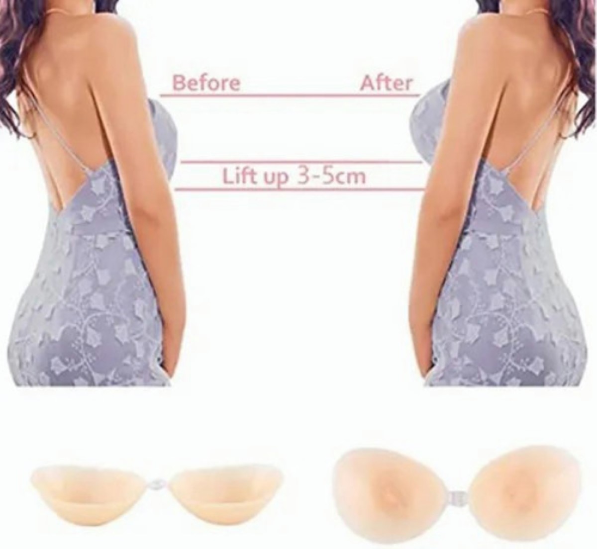 Brasier Strapless Push Up Invisible Sosten Levanta Busto talla B