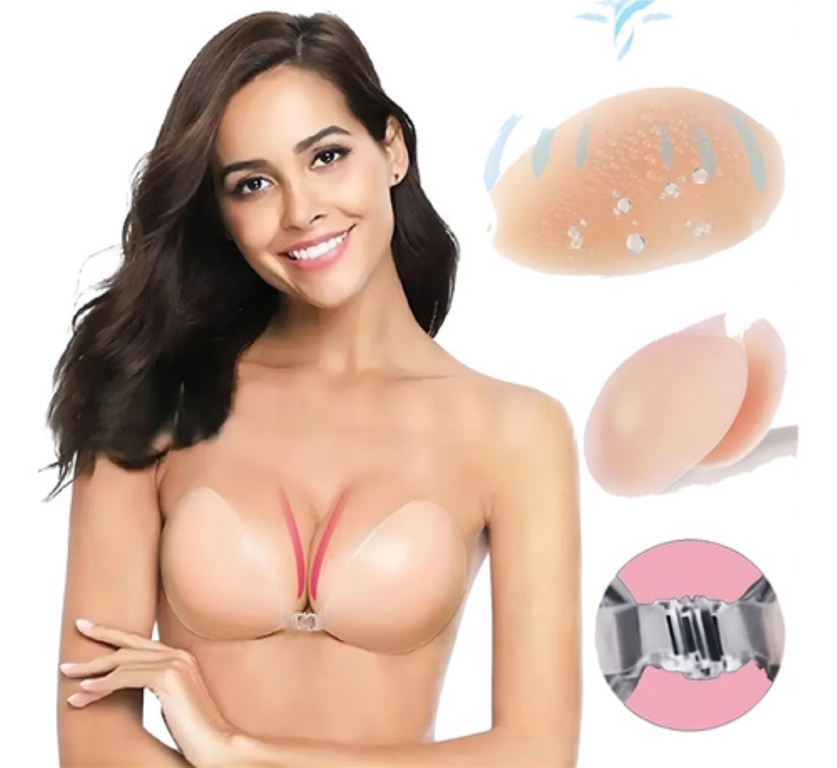 Brasier Strapless Push Up Invisible Sosten Levanta Busto talla B