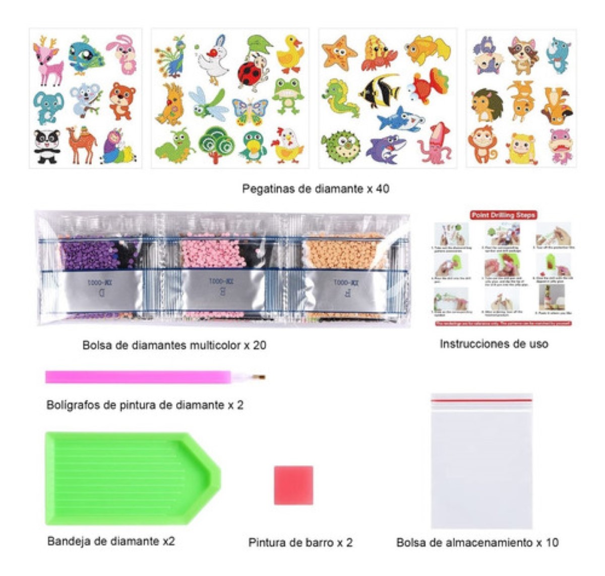 Kit De Pintura De Diamantes 5d, Pegatinas Para Decoración