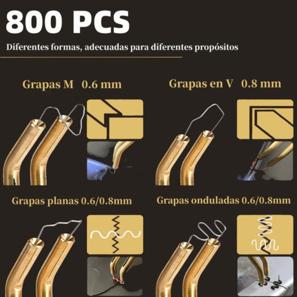 Máquina De Soldadura De Plástico Portátil Reparación De Auto Negro