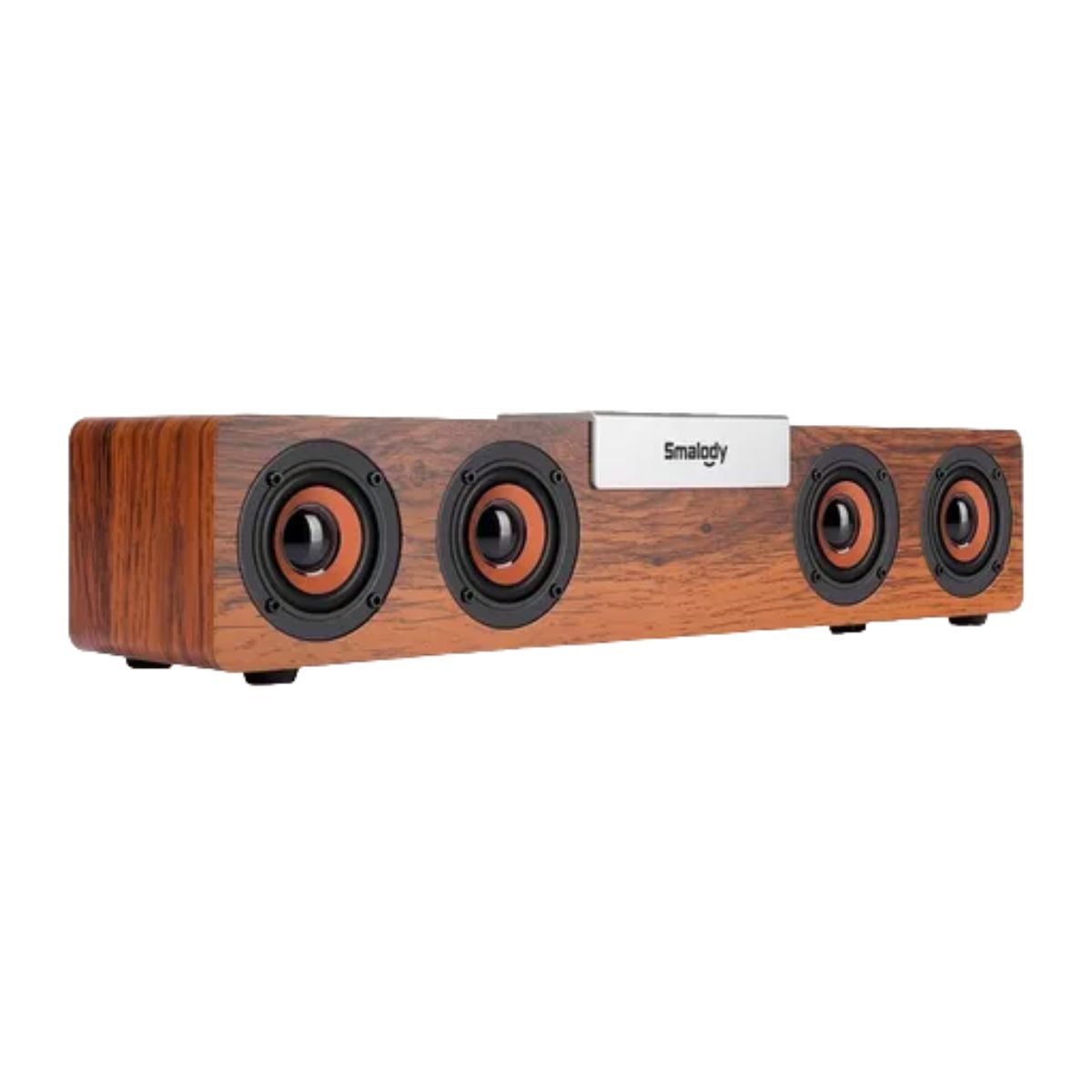 Barra De Sonido Bocina Bluetooth Recargable Madera 20w Marron