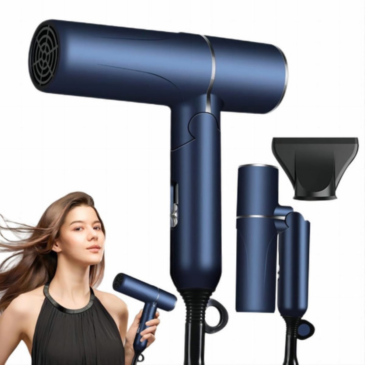 Secadoras De Cabello Pelo De Iones Negativos Silencioso Azul