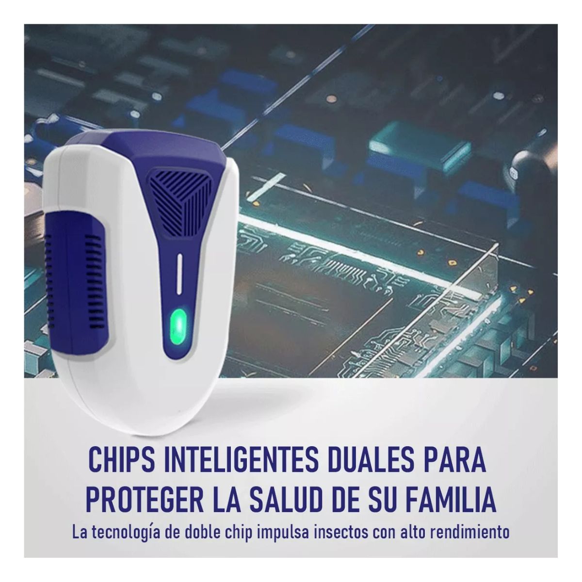 Repelentes Electrónicos Ultrasónicos Para Plagas Alto Poder Blanco/Azul