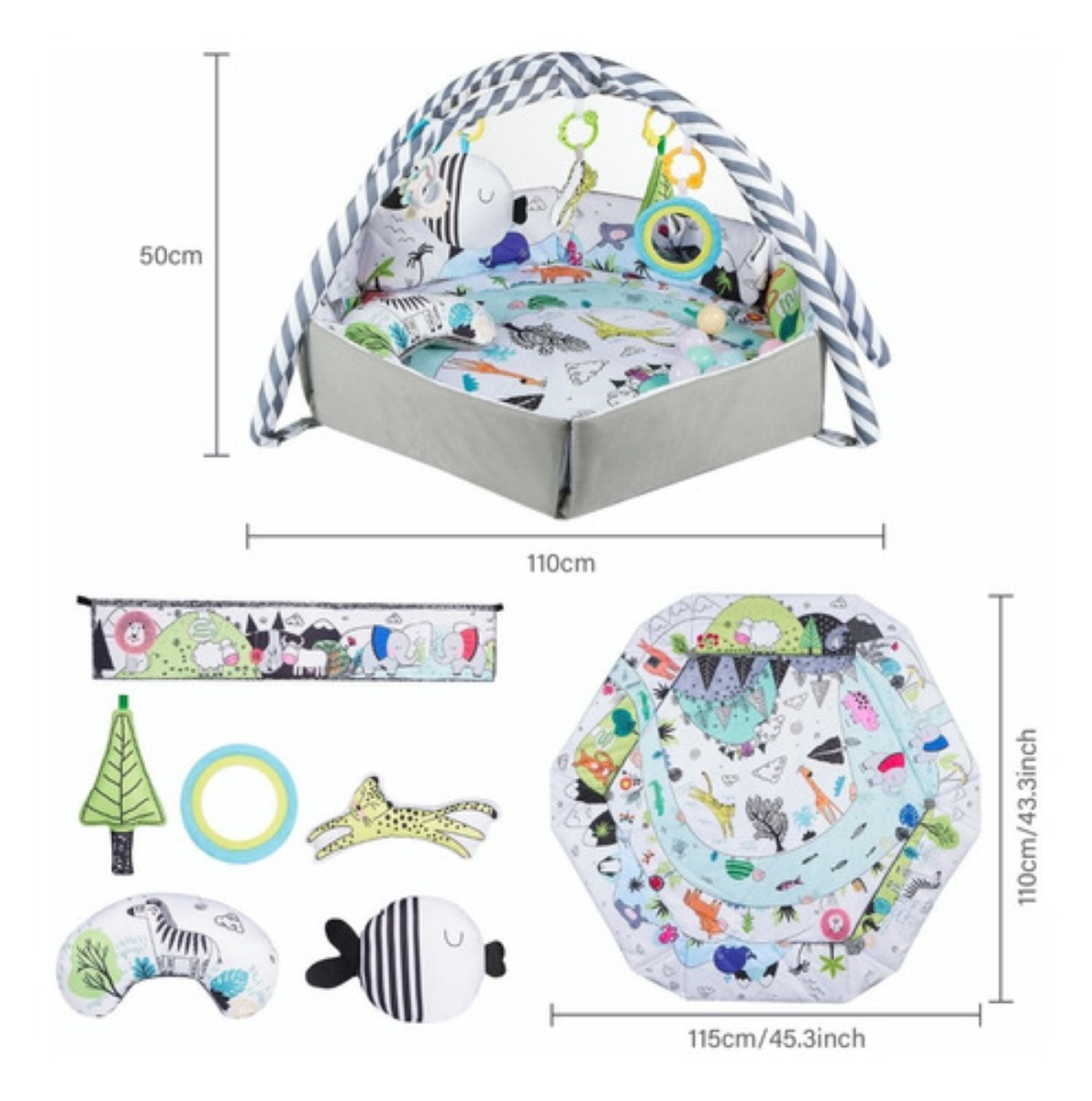 Gimnasio De Bebe Baby Einstein Musical Pataditas  Gris