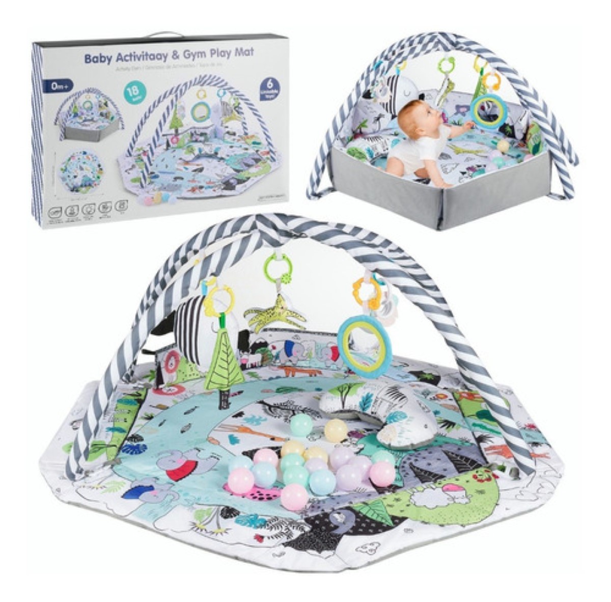 Gimnasio De Bebe Baby Einstein Musical Pataditas  Gris