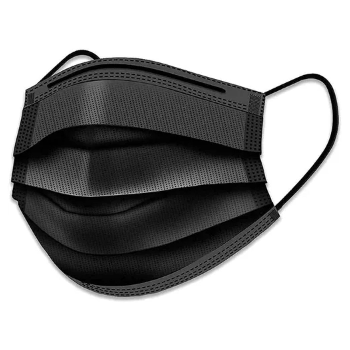 Cubrebocas Tricapa Termosellado Plisado Negro 1000 Piezas Negro