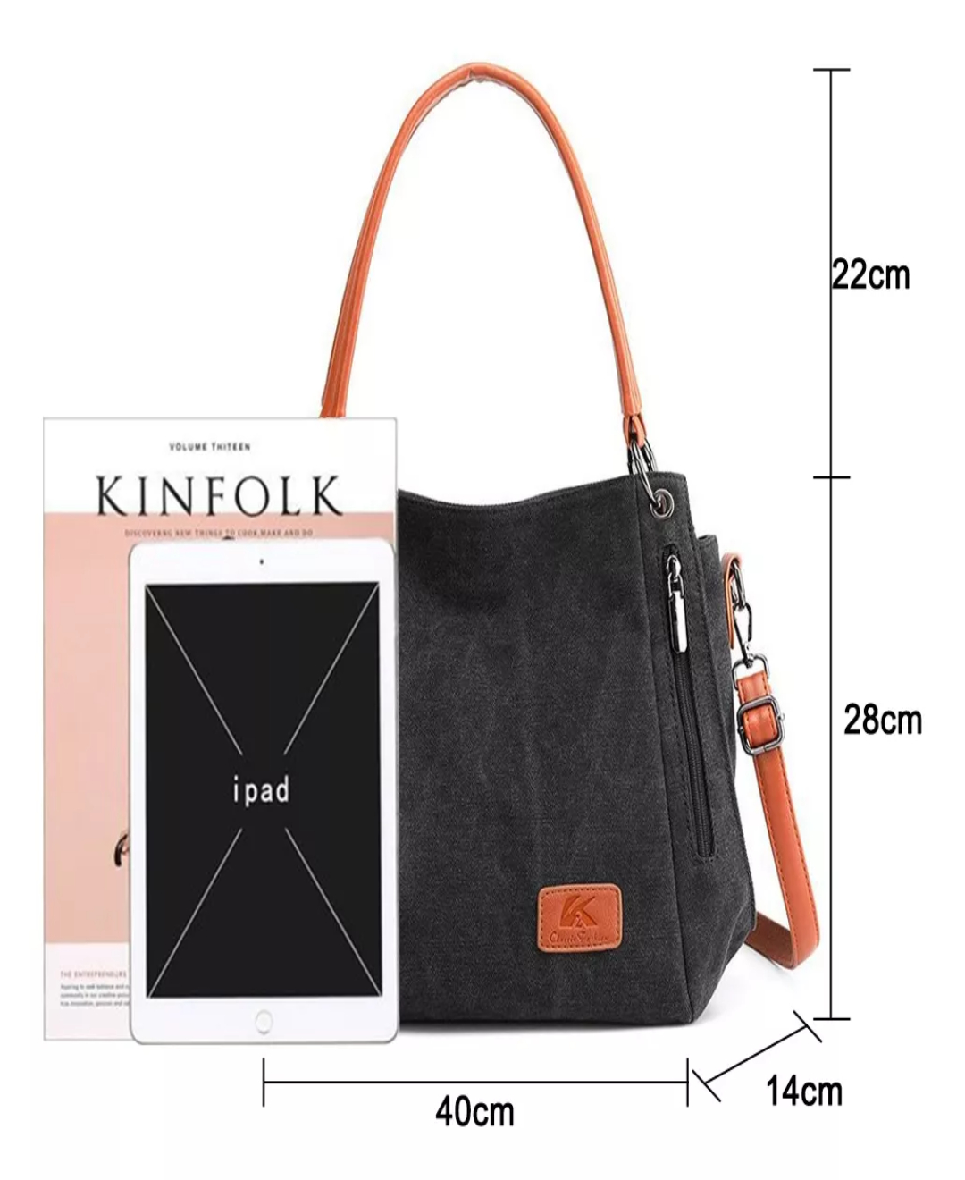 Bolso Multifuncional De Lona De Gran Capacidad Para Mujer