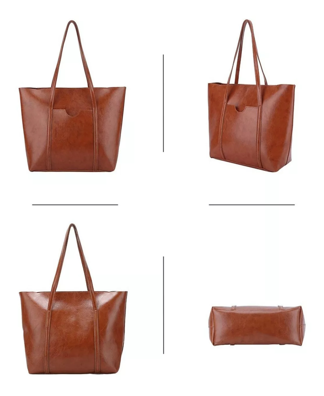 Set 4 Bolsas Mujer Moda Cartera Crossbody Tote Borla Logo