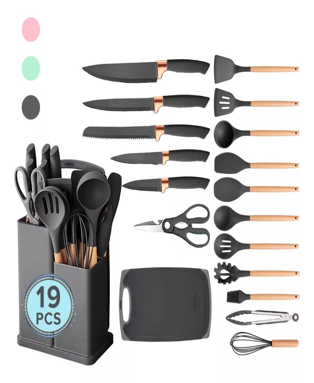 Utensilios De Cocina Silicona Juego De Cuchillo Teker 19 Set