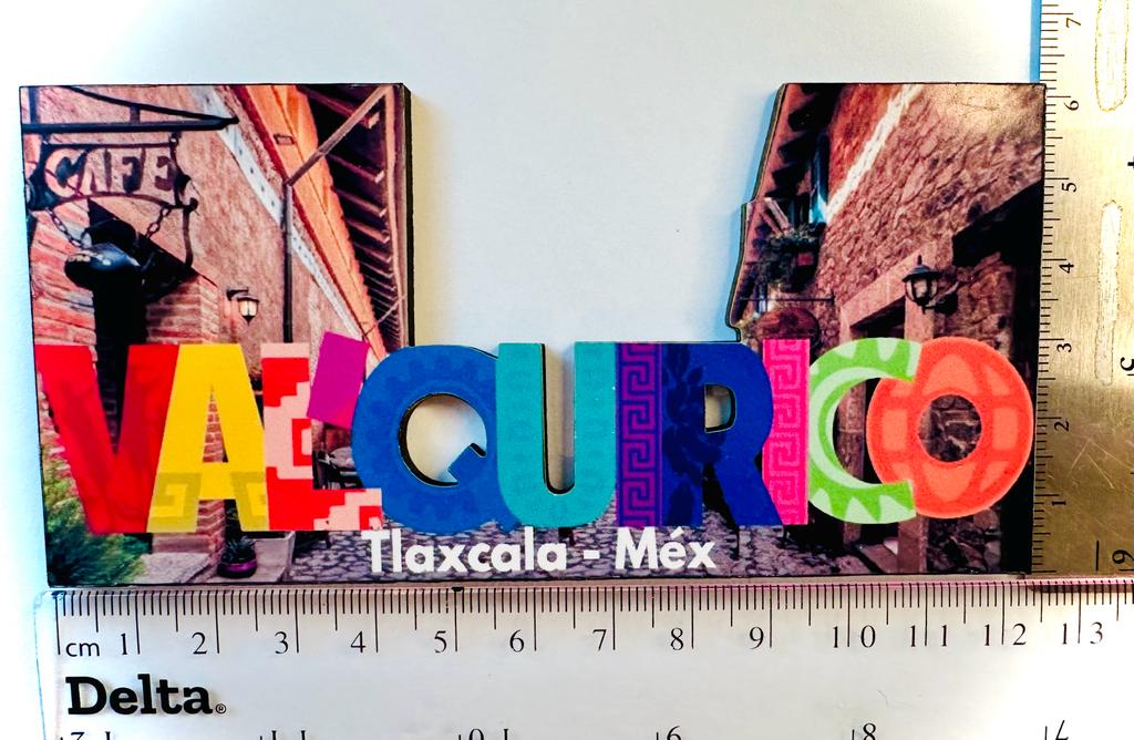 Valquirico Tlaxcala Mexico Imanes Para Refrigerador Souvenirs Recuerdo Turistico Pueblitos Magicos Playas MDF 3 mm