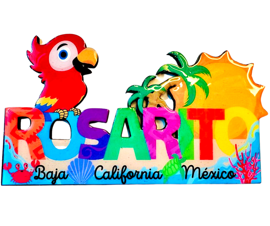 Rosarito Baja California Mexico Imanes Para Refrigerador Souvenirs Recuerdo Turistico Pueblitos Magicos Playas MDF 3 mm