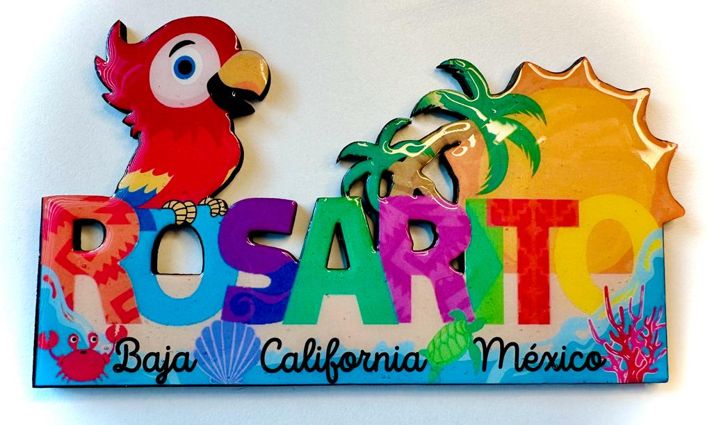 Rosarito Baja California Mexico Imanes Para Refrigerador Souvenirs Recuerdo Turistico Pueblitos Magicos Playas MDF 3 mm