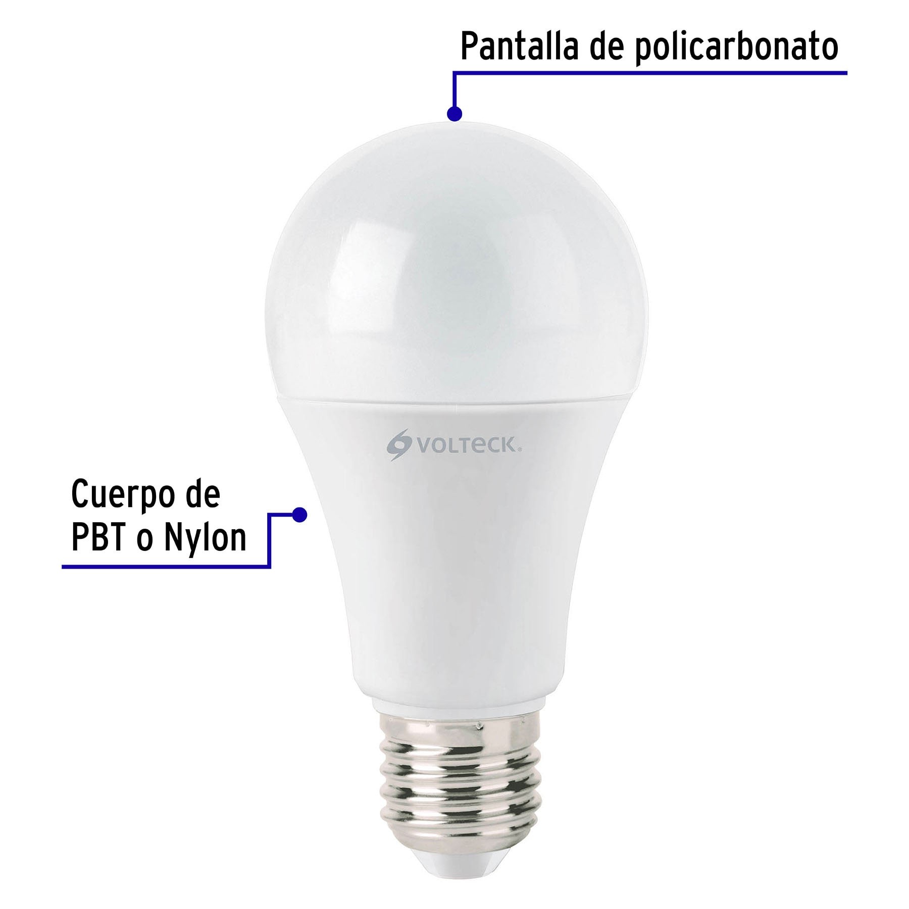 LÁMPARA LED A19 14 W (EQUIV. 100 W), LUZ CÁLIDA, CAJA VOLTECK 46593