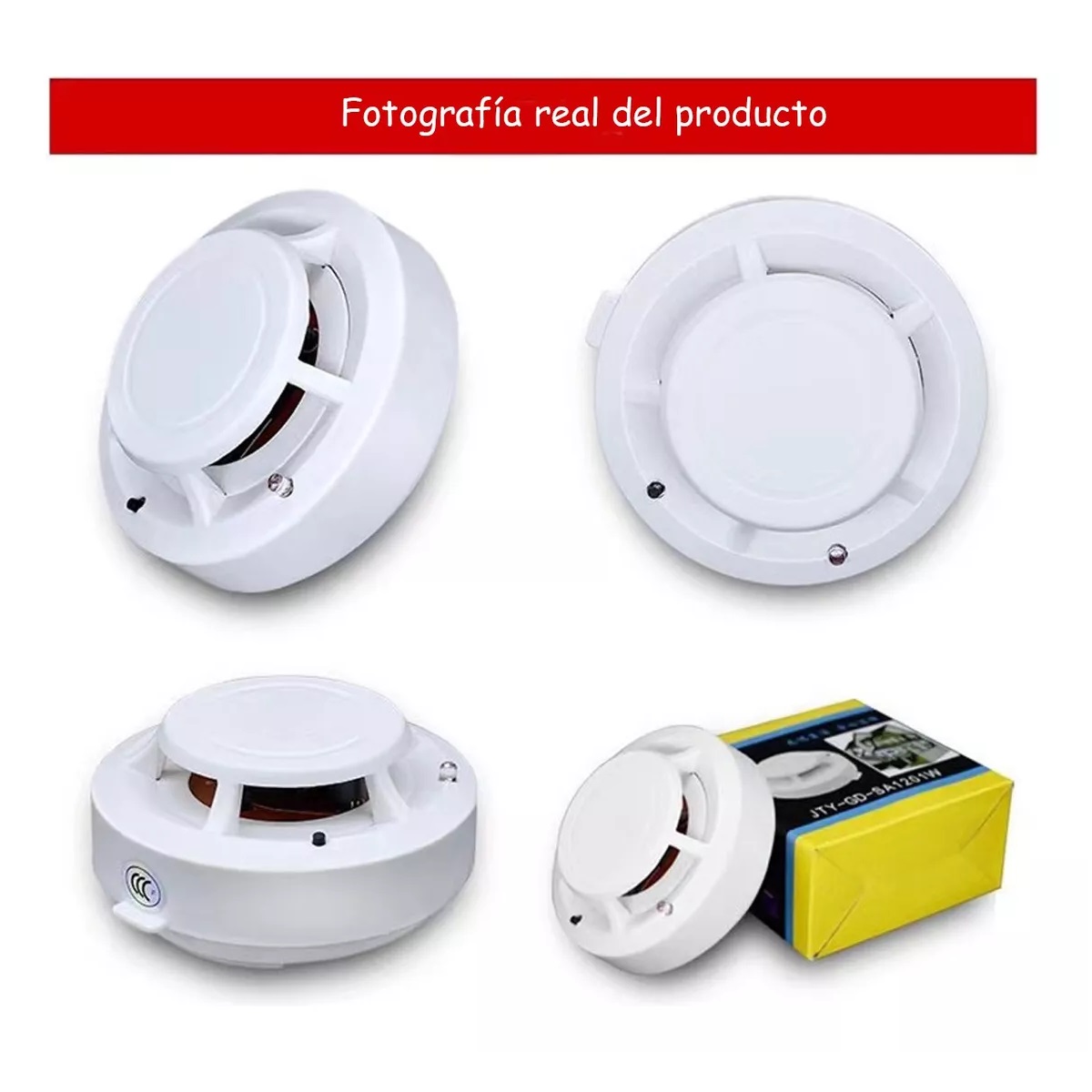 Kit Detector De Humo Con Alta Cobertura Y Alarma Con Sonido 10pc