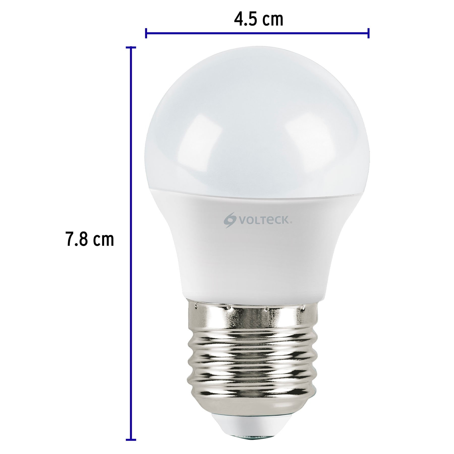 LÁMPARA DE LED, G45, 3 W, LUZ CÁLIDA, VOLTECK 46855